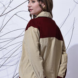 Beige & Maroon