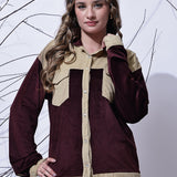 Maroon & Beige