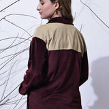 Maroon & Beige