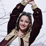 Maroon & Beige
