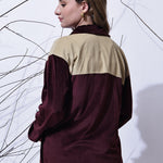 Maroon & Beige