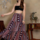 Women'S Printed Maxi Skirt