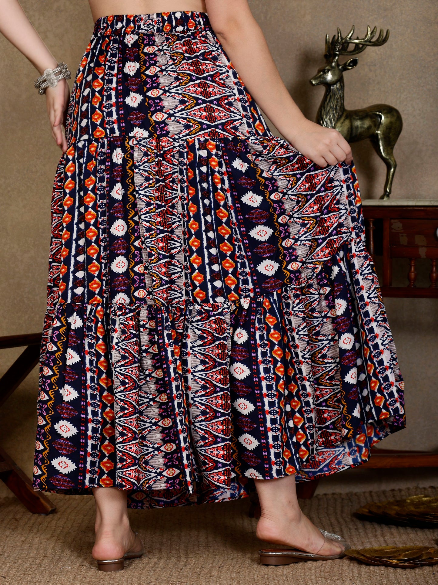 Women'S Printed Maxi Skirt